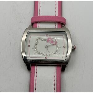 Silver & pink Hello Kitty watch